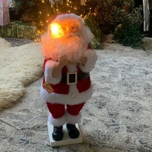 Christmas display figure Christmas Santa with light electrical motion mode decor